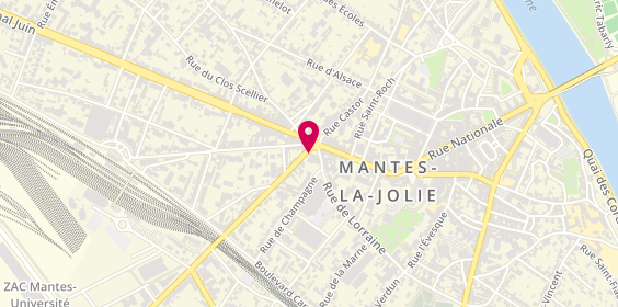 Plan de Banque Populaire Val de France, 1 Aristide Briand, 78200 Mantes-la-Jolie