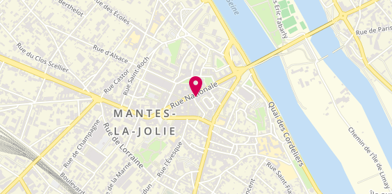 Plan de BNP Paribas - Mantes la Jolie, 35 Rue Nationale, 78200 Mantes-la-Jolie
