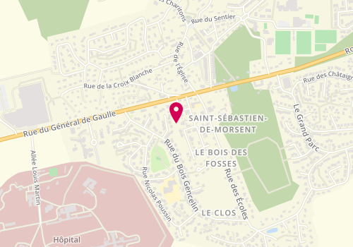 Plan de Société Générale, 2 Ter Rue de l'Équerre, 27180 Saint-Sébastien-de-Morsent