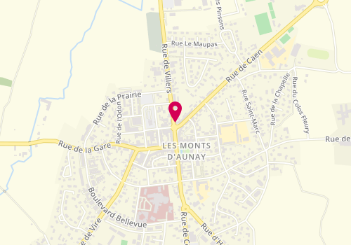 Plan de Credit Mutuel, 1 Rue de Caen Aunay Sur Odon, 14260 Les Monts d'Aunay