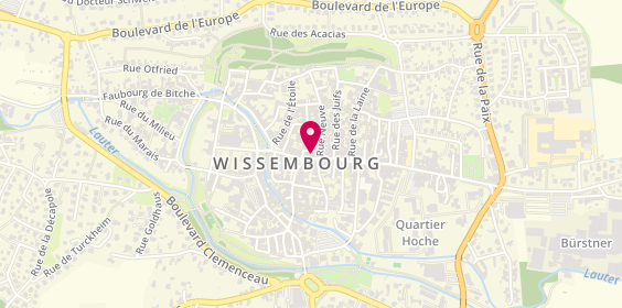 Plan de BNP Paribas - Wissembourg, 7 Rue Nationale, 67160 Wissembourg
