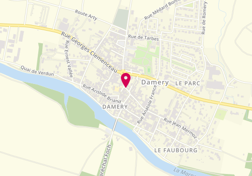 Plan de Crédit Agricole - Agence Damery, 45 Rue Paul Douce, 51480 Damery