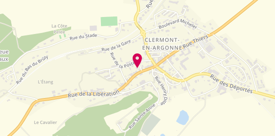 Plan de Credit Agricole Clermont en Argonne, 6 Rue de la Libération, 55120 Clermont-en-Argonne