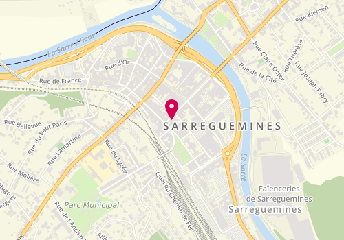 Plan de BNP Paribas - Sarreguemines, 7 Rue de la Chapelle, 57200 Sarreguemines