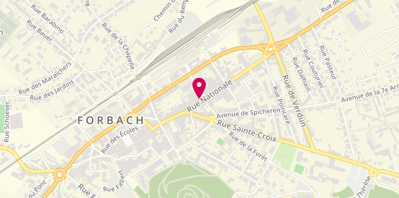 Plan de BNP Paribas - Forbach, 53 Rue Nationale, 57600 Forbach