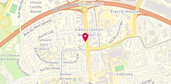 Plan de Caen Nacre Universite, 27 Côte de Nacre, 14000 Caen