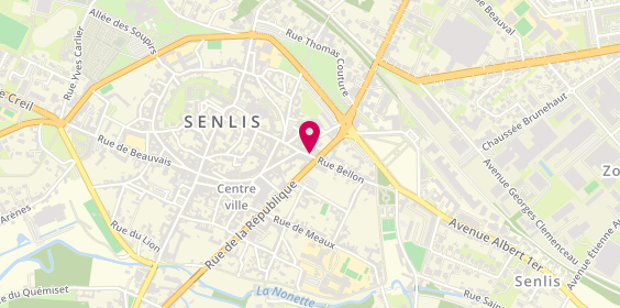 Plan de BNP Paribas - Senlis, 15 Rue Bellon, 60300 Senlis