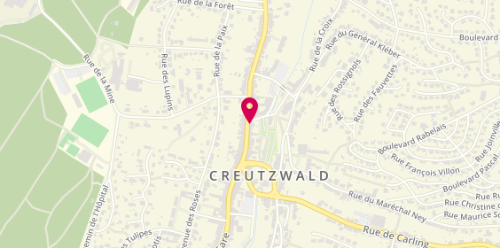 Plan de Credit Agricole Creutzwald, 26 Rue de la Houve, 57150 Creutzwald