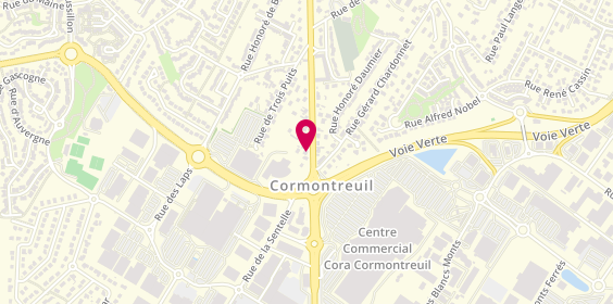 Plan de BNP Paribas - Cormontreuil, 36 Rue Aristide Briand, 51350 Cormontreuil