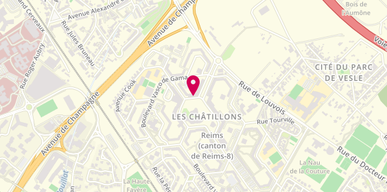 Plan de Agence des Chatillons, 2 place des Argonautes, 51100 Reims