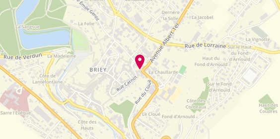 Plan de BNP Paribas - Briey, 10 Rue du Maréchal Foch, 54150 Val-de-Briey