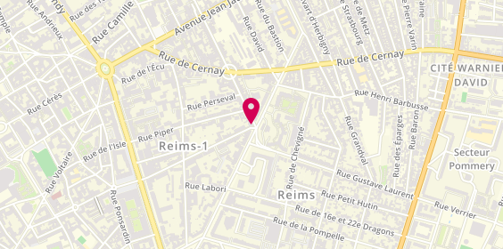Plan de Crédit Agricole - Agence Reims Saint Marceaux, 49 Rue Houzeau Muiron, 51100 Reims
