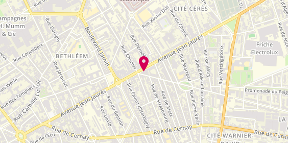 Plan de Crédit Mutuel, 146 avenue Jean Jaurès, 51100 Reims