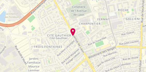 Plan de Reims Cité Gauthier, 399 avenue de Laon, 51100 Reims