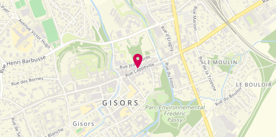 Plan de BNP Paribas - Gisors, 29 Rue Cappeville, 27140 Gisors