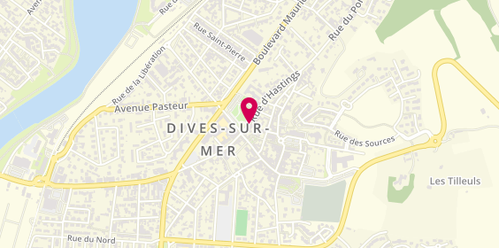 Plan de BNP Paribas - Dives Sur Mer, 2 Rue d'Hastings, 14160 Dives-sur-Mer