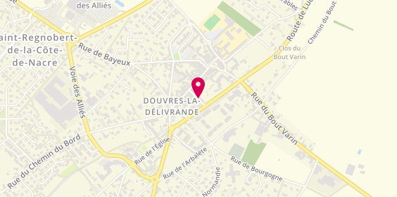 Plan de Caisse de Credit Mutuel de Douvres la Delivrande Ouistreham, 14 Rue Louis Lelievre, 14440 Douvres-la-Délivrande