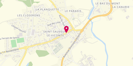Plan de Crédit Agricole Normandie, 2 Rue Aristide Briand, 50390 Saint-Sauveur-le-Vicomte