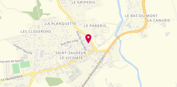 Plan de Crédit Mutuel, Place Auguste Cousin, 50390 Saint-Sauveur-le-Vicomte