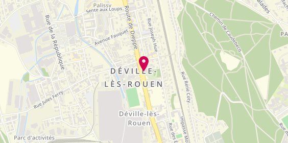 Plan de BNP Paribas - Deville Les Rouen, 348 Route de Dieppe, 76250 Déville-lès-Rouen