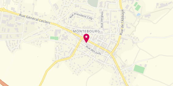 Plan de Caisse d'Epargne Montebourg, 23 place Albert Pèlerin, 50310 Montebourg