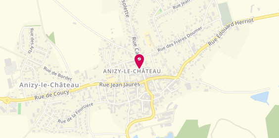 Plan de Crédit Agricole - Agence Anizy-le-Château, 7 Rue Carnot, 02320 Anizy-le-Grand