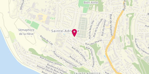 Plan de BNP Paribas - Sainte Adresse, 1 Place Georges Clemenceau, 76310 Sainte-Adresse