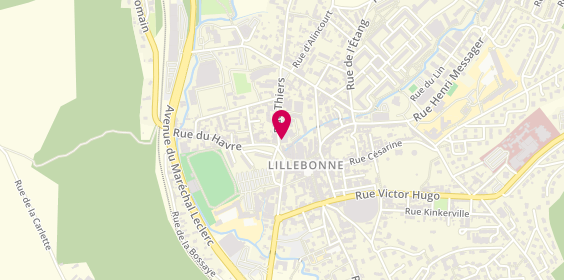 Plan de Caisse d'Epargne Lillebonne, 14 Rue Thiers, 76170 Lillebonne