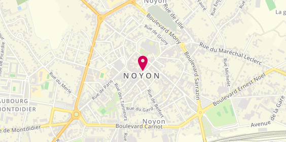 Plan de BNP Paribas - Noyon, 29 place Bertrand Labarre, 60400 Noyon