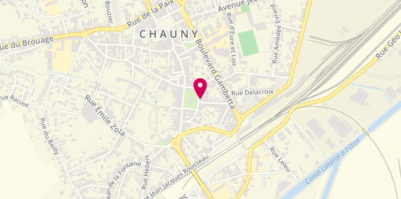 Plan de BNP Paribas - Chauny, 17 place du Marché Couvert, 02300 Chauny