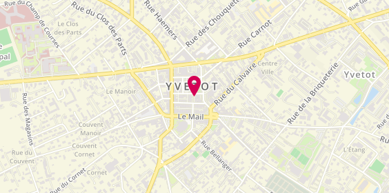 Plan de BRED-Banque Populaire, 7, Place Joffre
1 Rue Martin du Bellay, 76190 Yvetot