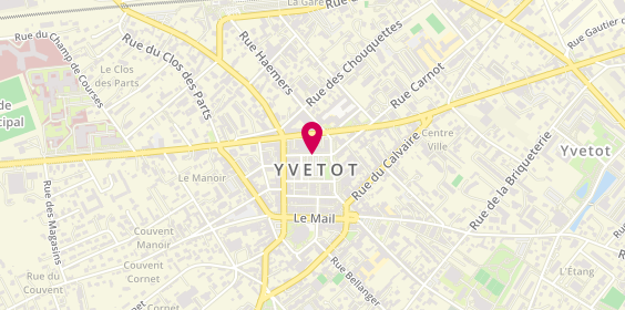 Plan de BNP Paribas - Yvetot, Rue Guy de Maupassant, 76190 Yvetot