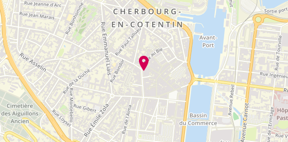 Plan de Agence de Cherbourg Centre, 17 Rue Albert Mahieu, 50100 Cherbourg-en-Cotentin
