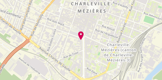 Plan de BNP Paribas - Charleville Mezieres, 2 Cours Aristide Briand, 08000 Charleville-Mézières