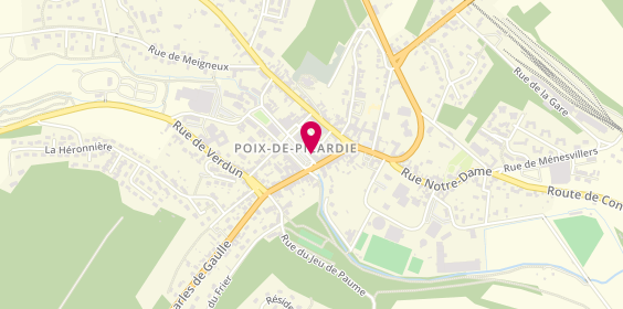 Plan de Agence Poix-De-Picardie, 6 place de la République, 80290 Poix-de-Picardie