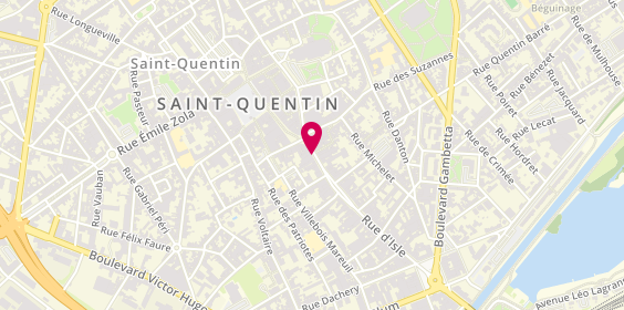 Plan de St Quentin Centre, 16 Rue d'Isle, 02100 Saint-Quentin