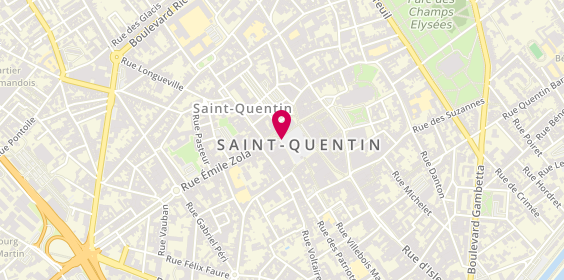 Plan de LCL Banque et assurance, 34 place de l'Hôtel de Ville, 02100 Saint-Quentin
