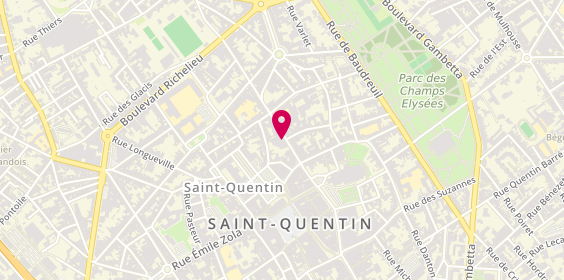 Plan de BNP Paribas - Saint Quentin, 23 Rue Raspail, 02100 Saint-Quentin