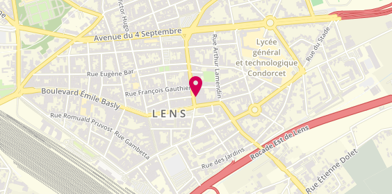 Plan de LCL Banque et assurance Lens, 6 Rue René Lanoy, 62300 Lens
