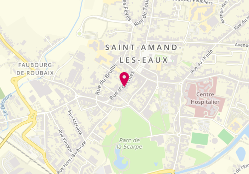 Plan de Banque Populaire du Nord, 21-25 Rue d'Orchies, 59230 Saint-Amand-les-Eaux