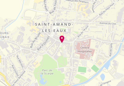 Plan de LCL Banque et assurance, 1 Rue du Dr Davaine, 59230 Saint-Amand-les-Eaux