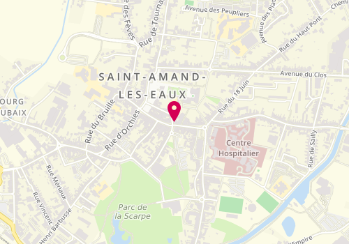 Plan de Crédit Mutuel, 35 Rue Thiers, 59230 Saint-Amand-les-Eaux