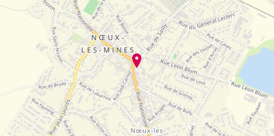 Plan de Agence de Noeux Les Mines, 155 Rue Nationale, 62290 Nœux-les-Mines