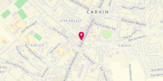 Plan de Carvin, 88 Rue Edouard Plachez, 62220 Carvin