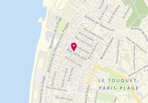 Plan de BNP Paribas - le Touquet, 41 Rue Saint-Jean, 62520 Le Touquet-Paris-Plage
