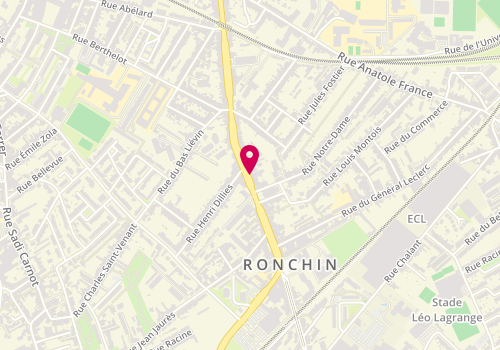 Plan de BNP Paribas - Ronchin, 730 avenue Jean Jaurès, 59790 Ronchin