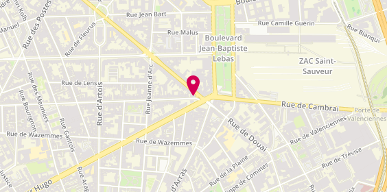 Plan de BNP Paribas - Lille Victor Hugo, 332 Rue Solférino, 59000 Lille