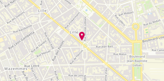 Plan de Agence Lille Saint Michel, 6 place Philippe Lebon, 59000 Lille