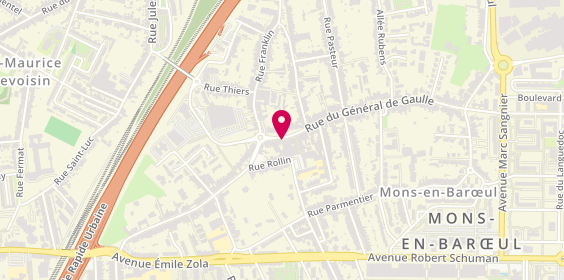 Plan de Agence Mons en Baroeul, 110 Rue du Général de Gaulle, 59370 Mons-en-Barœul