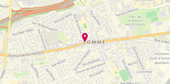 Plan de Agence Lomme Bourg, 894 avenue De Dunkerque, 59160 Lille